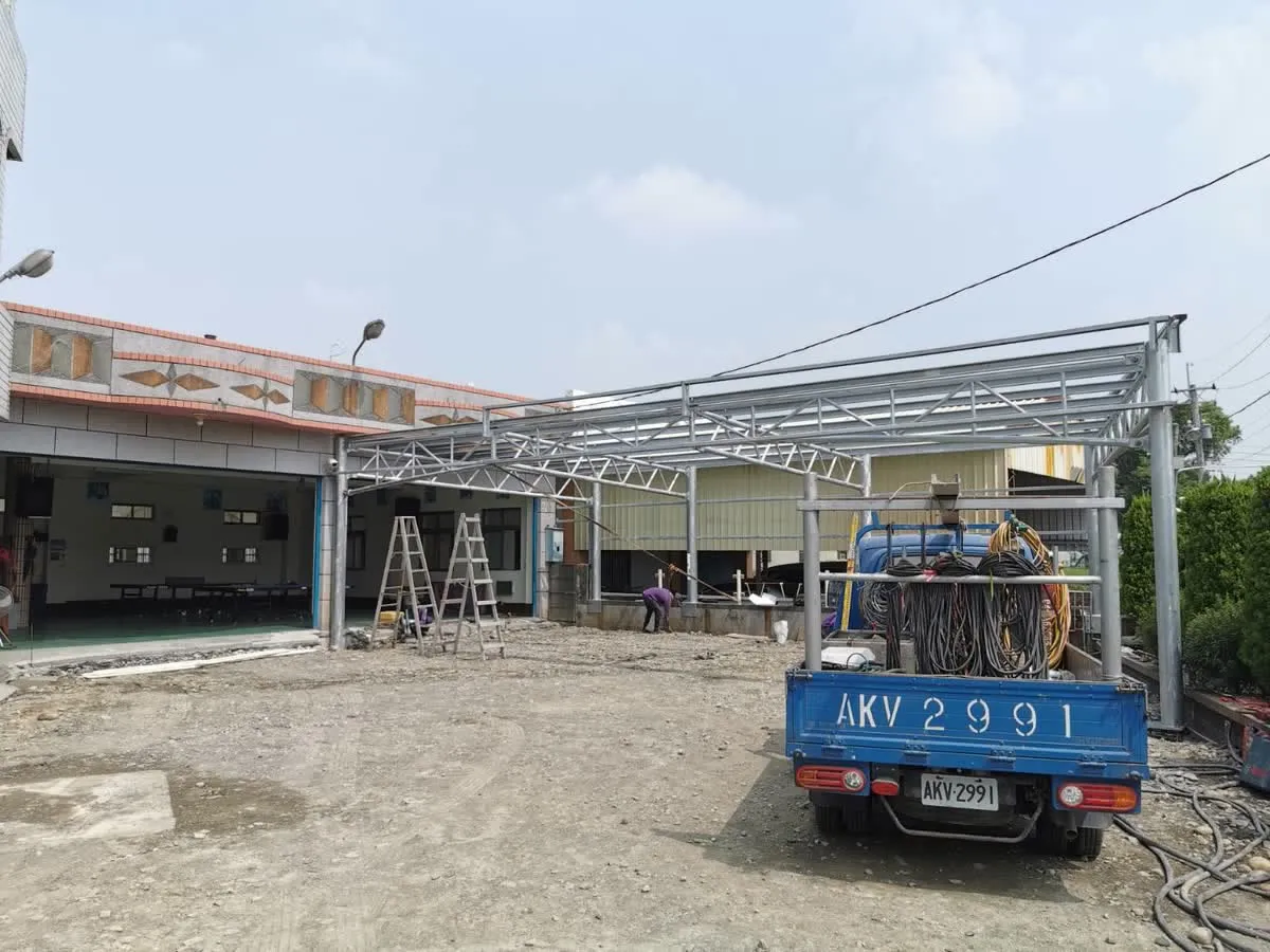彰化縣車棚工程（2019）｜施工現場